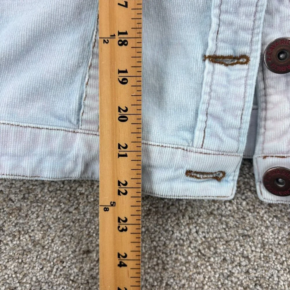 Vintage Z. Cavaricci Corduroy Trucker Jacket Women's S Blue Pink Barbie Boho Y2K